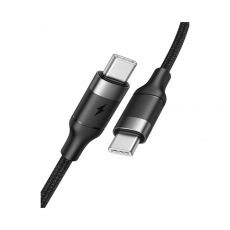 Veger - Veger USB-C till USB-C Kabel (1.2m) 2.4A - Svart