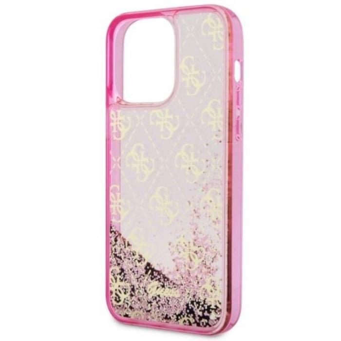 Guess - Guess iPhone 14 Pro Mobilskal Liquid Glitter 4G - Rosa