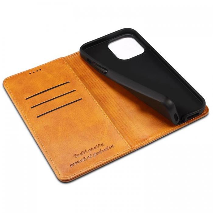 SUTENI - SUTENI iPhone 14 Plus Plnboksfodral Magnetic Kickstand - Khaki