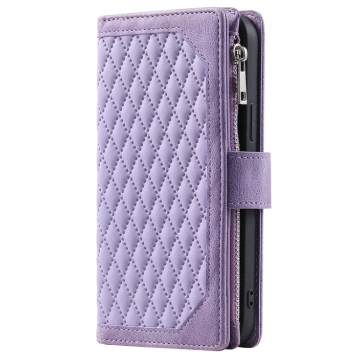 A-One Brand - iPhone 11 Plnboksfodral Quilted - Lila