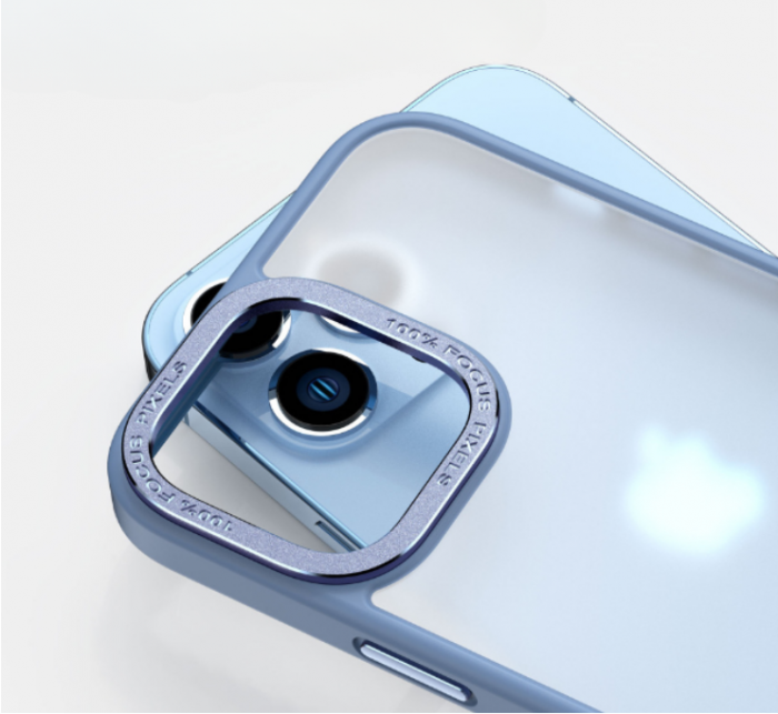A-One Brand - iPhone 14 Skal Kameraram i Aluminiumlegering - Mrkgrn
