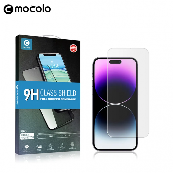 Mocolo - Mocolo iPhone 15 Pro Max Hrdat Glas Skrmskydd 2.5D