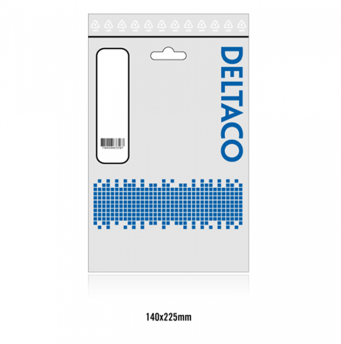 Deltaco - Deltaco USB-C till USB-C Kabel 0.5m Gen 1 - Vit