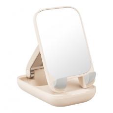BASEUS - Baseus Mobilhållare Seashell Series med Mirror - Beige