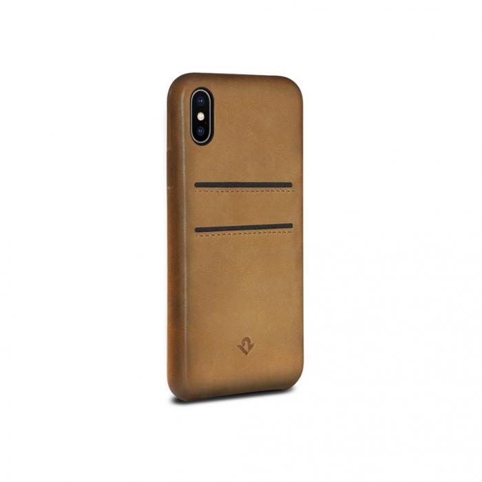 UTGATT4 - Twelve South Relaxed Leather fodral med fickor fr iPhone Xs / X - Tan