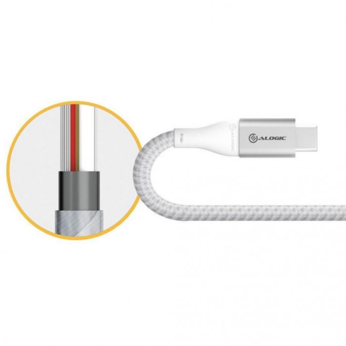 UTGATT1 - ALOGIC Ultra USB-A till USB-C kabel 3A / 480Mbps - Silver