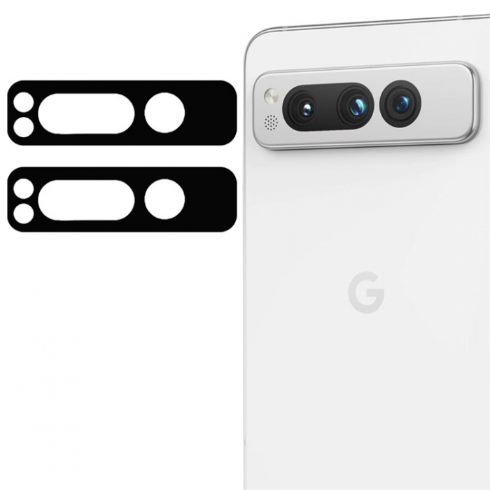 A-One Brand - [2-PACK] Google Pixel Fold Kameralinsskydd i Hrdat glas - Svart