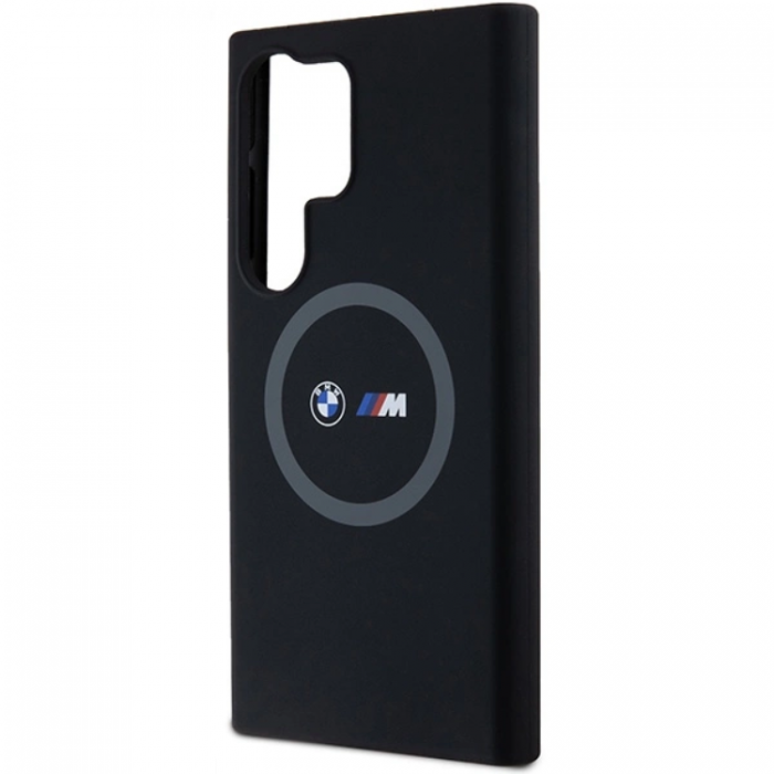 BMW - BMW Galaxy S24 Ultra Mobilskal Magsafe M Silikon Printed Ring - Svart