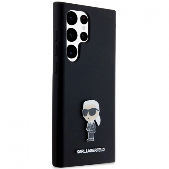 KARL LAGERFELD - Karl Lagerfeld Galaxy S23 Ultra Mobilskal Silikon Ikonik Metal Pin