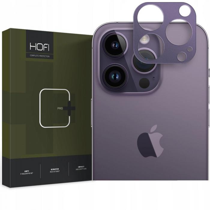 Hofi - HOFI iPhone 14 Pro/14 Pro Max Kameralinsskydd i Hrdat Glas, lila