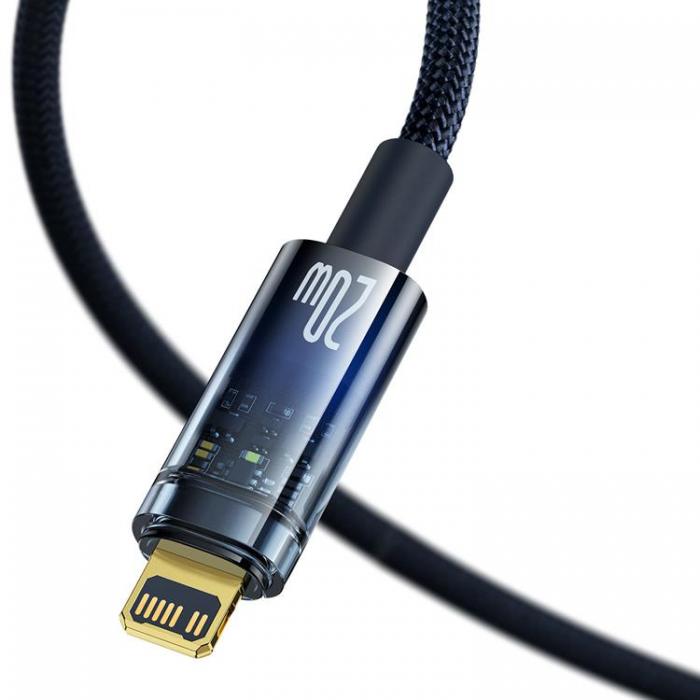 BASEUS - Baseus Explorer USB Typ-C Till Lightning Kabel 20W 2m - Bl