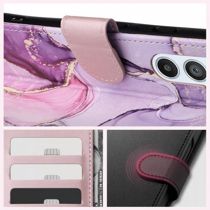 Tech-Protect - Tech-Protect Galaxy A55 5G Plnboksfodral - Marble Rosa