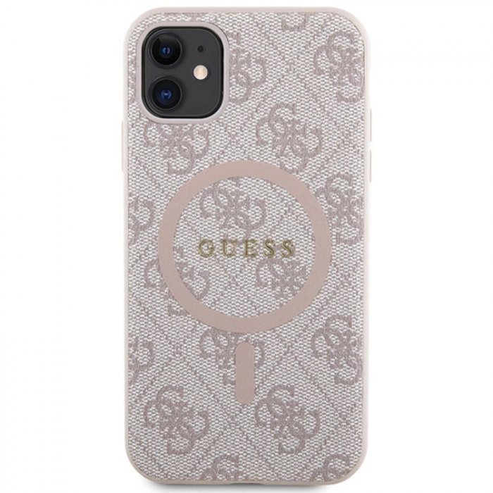 Guess - Guess iPhone 11/XR Mobilskal Magsafe 4G Collection - Rosa