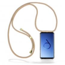 CoveredGear-Necklace - Boom Galaxy S9 Plus mobilhalsband skal - Beige Cord