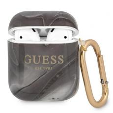 Guess - Guess Marble Collection Skal AirPods - Svart