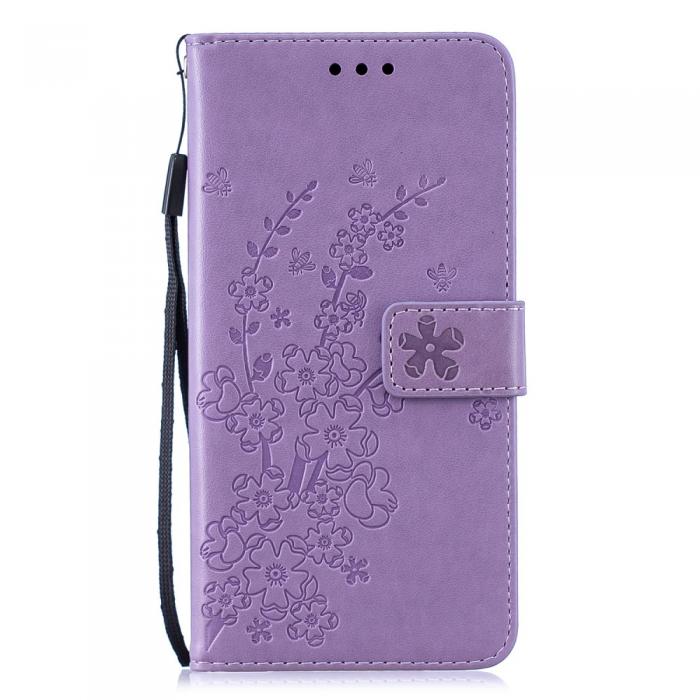 UTGATT4 - Flowers Plnboksfodral till Samsung Galaxy A50 - Lila