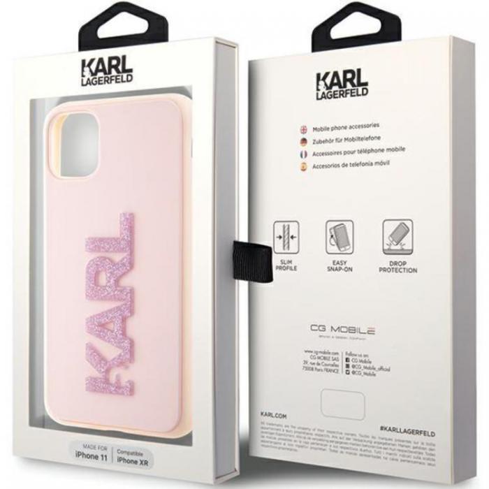 KARL LAGERFELD - Karl Lagerfeld iPhone 11/XR Mobilskal 3D Rubber Glitter Logo