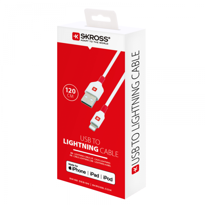 UTGATT1 - SKross USB To Lightning Kabel - 120 cm - Vit