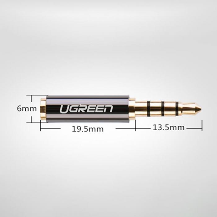 Ugreen - Ugreen Audio Adapter Jack 3.5mm Male Till Jack 2.5mm Female - Svart