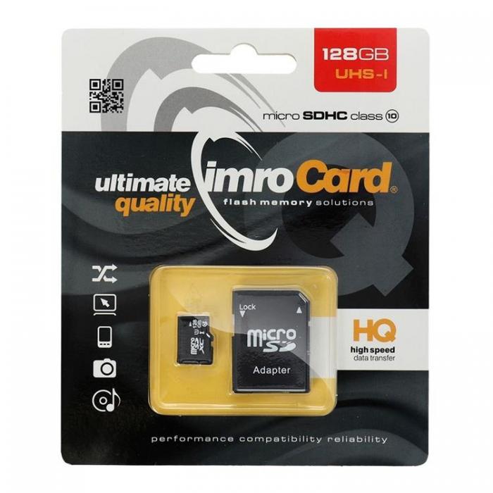 UTGATT1 - Imro Minneskort MicroSD 128GB Med Adapter Klass 10 UHS