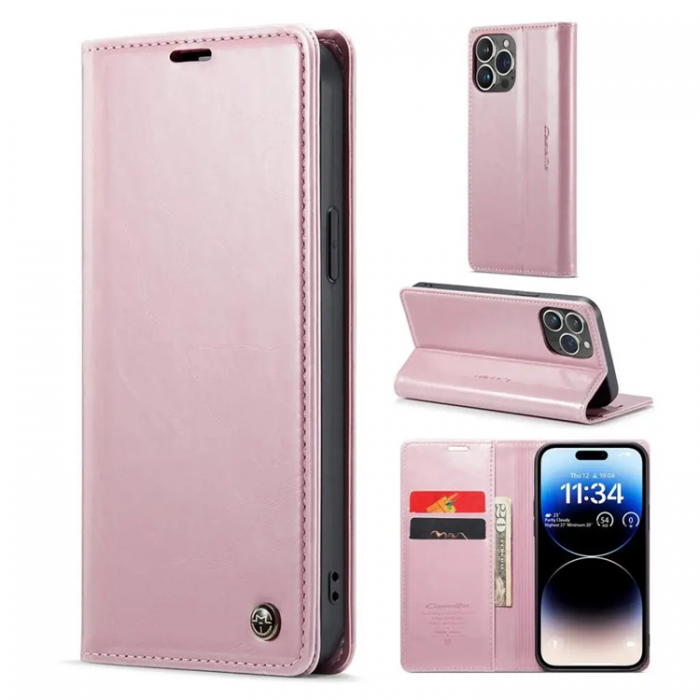 Caseme - CASEME iPhone 14 Pro Max Plnboksfodral - Rosa