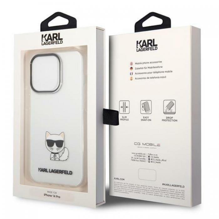 KARL LAGERFELD - Karl Lagerfeld iPhone 14 Pro Max Skal Transparent Choupette Body