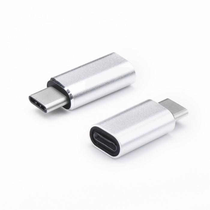 Forcell - Adapter charger till iPhone Lightning 8-pin - USB-C silver