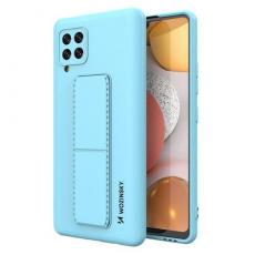 Wozinsky - Wozinsky Kickstand Silicone Skal Samsung Galaxy A42 5G - Ljus Blå