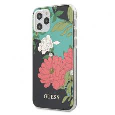 Guess - Guess Skal iPhone 12 & 12 Pro Flower Collection - Svart