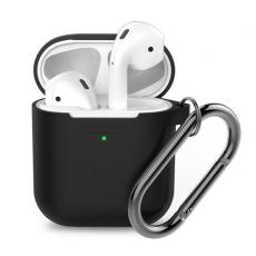 KeyBudz - PodSkinz KeyChain Silikon Fodral dina Airpods - Svart