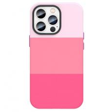 A-One Brand - iPhone 14 Pro Skal Color Splicing - Rosa