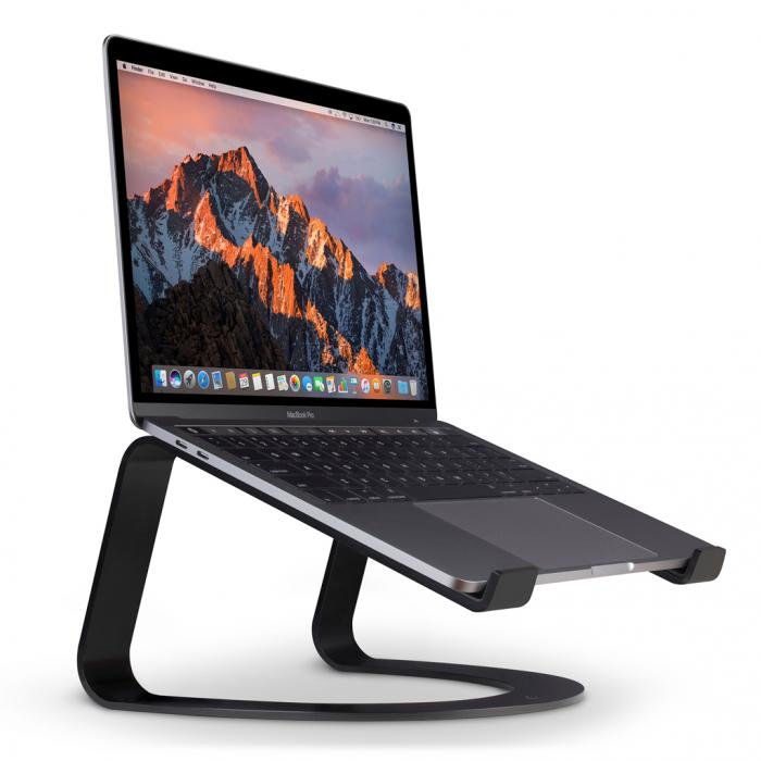 UTGATT1 - Twelve South Curve fr MacBook, mattsvart | bordsstativ fr Apple notebooks