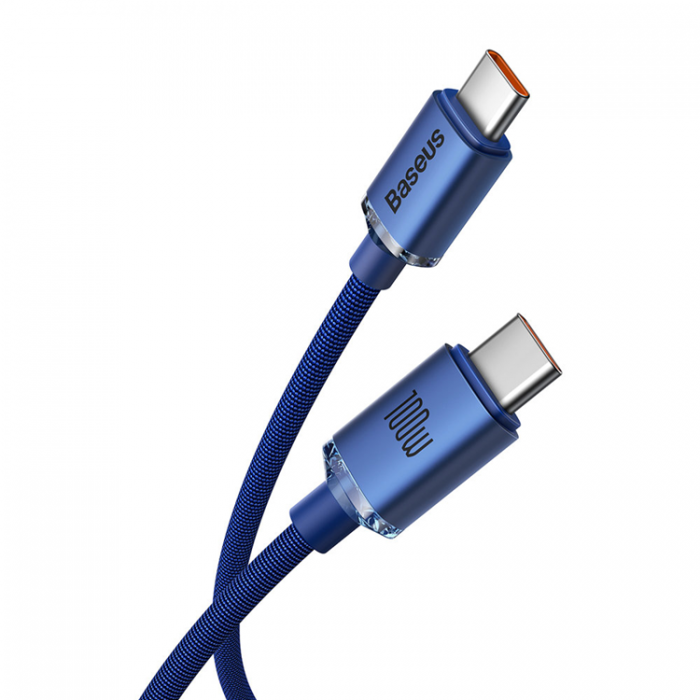 BASEUS - Baseus USB-C till USB-C Kablar 100W 2m - Bl