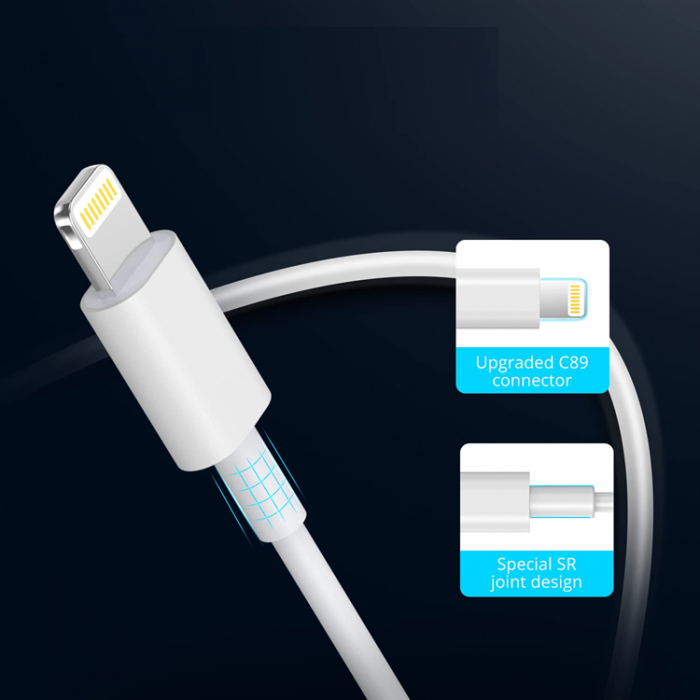A-One Brand - Lightning USB-C Kabel 1M - Vit
