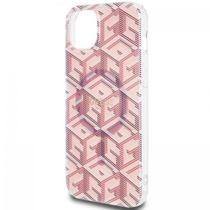 Guess - Guess iPhone 15/14/13 Mobilskal Magsafe IML GCube - Rosa