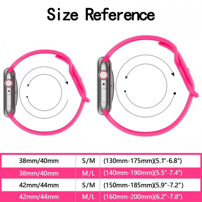 A-One Brand - Apple Watch 7 41mm Armband Silikon - Barbie Rosa