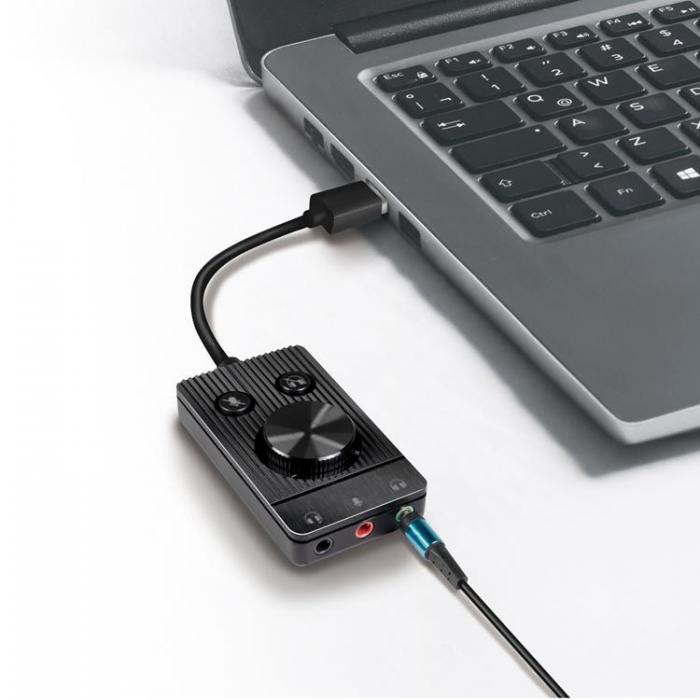 LogiLink - Logilink USB-Ljudadapter med Volymkontroll