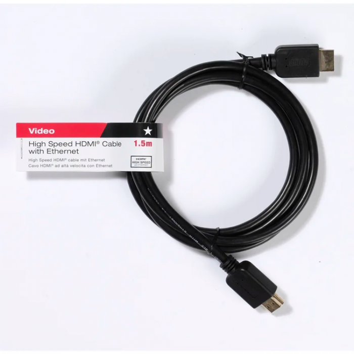 UTGATT1 - Vivanco kabel HDMI High Speed Ethernet 1,5m Bulk - Svart