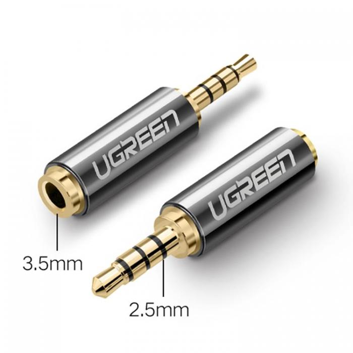 Ugreen - Ugreen Audio Adapter Jack 3.5mm Female Till Jack 2.5mm Male - Svart
