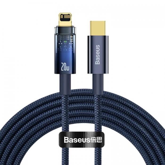 BASEUS - Baseus Explorer USB Typ-C Till Lightning Kabel 20W 2m - Bl