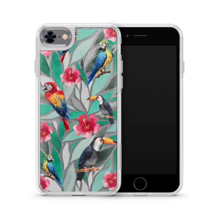 UTGATT5 - Fashion mobilskal till Apple iPhone 7 - Parrot jungle