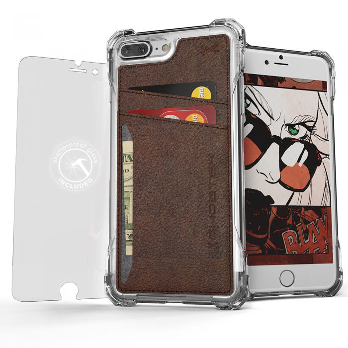 UTGATT4 - Ghostek Exec Wallet Skal till iPhone 8 Plus/7 Plus - Brun