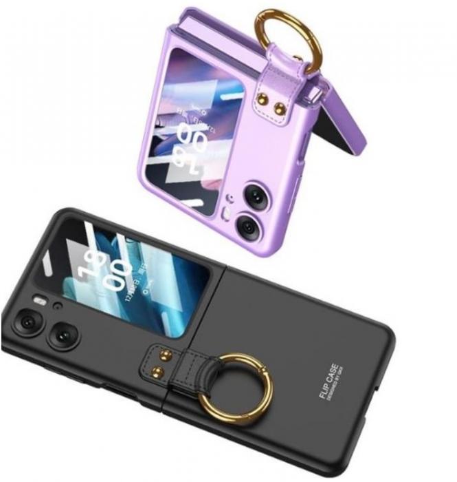 A-One Brand - Oppo Find N2 Flip Mobilskal Ringhllare Kickstand - Guld