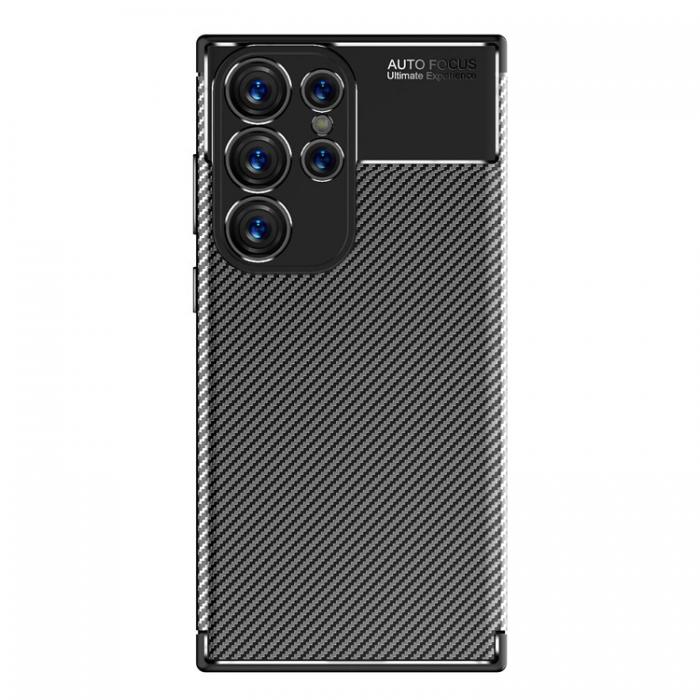 A-One Brand - Galaxy S23 Ultra Skal Carbon Fiber Texture - Svart