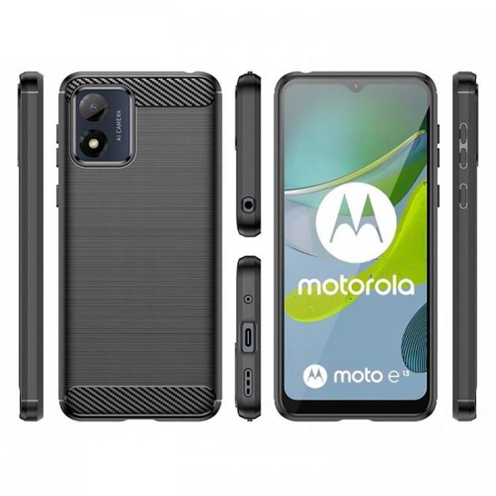 Tech-Protect - Tech-Protect Motorola Moto E13 Mobiskal TPU Carbon - Svart
