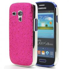 A-One Brand - Sparkle Baksideskal tillSamsung Galaxy S3 mini i8190 (Magenta)