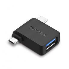 Ugreen - Ugreen 2in1 USB OTG USB Adapter Typ-C/Mikro USB - Svart