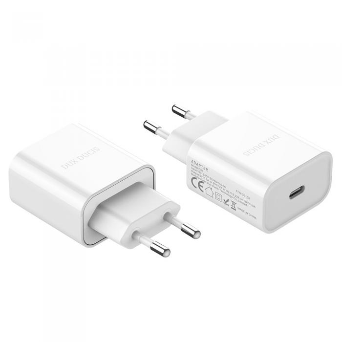 Dux Ducis - Dux Ducis C50 USB-C PD 20W Vggladdare - Vit