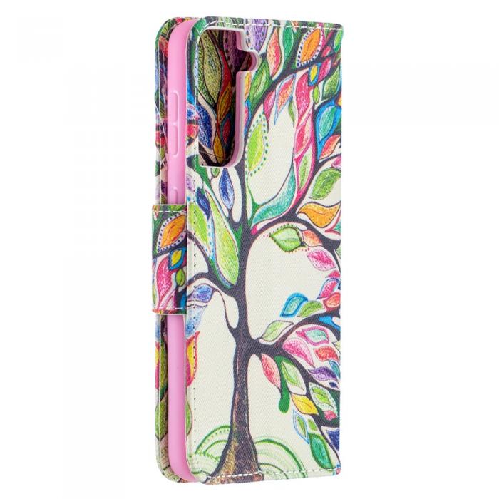A-One Brand - Plnboksfodral till Samsung Galaxy S21 Ultra - Colorful Tree