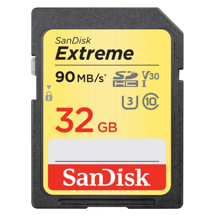 UTGATT5 - SANDISK EXTREME SDHC UHS-I CARD 32GB V30
